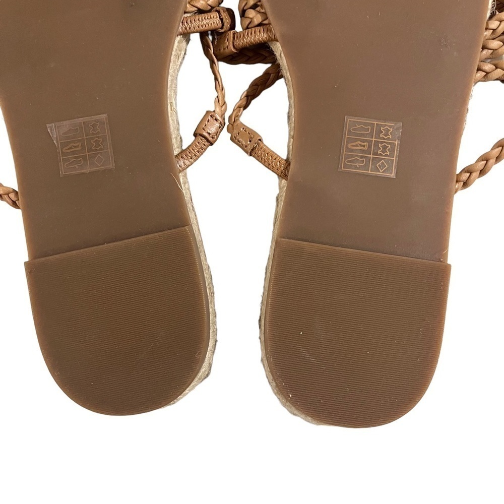 Madewell Bobbi Crisscross Slide Espadrille Braided Sandal Tan Size 8 - Picture 10 of 11